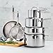 Tramontina Signature Tri-Ply Clad Stainless Steel 10-Piece Cookware Set with Lids, Pots and Pans Kitchen Set, Induction-Ready, Dishwasher-Safe, NSF-Certified, Made in Brazil