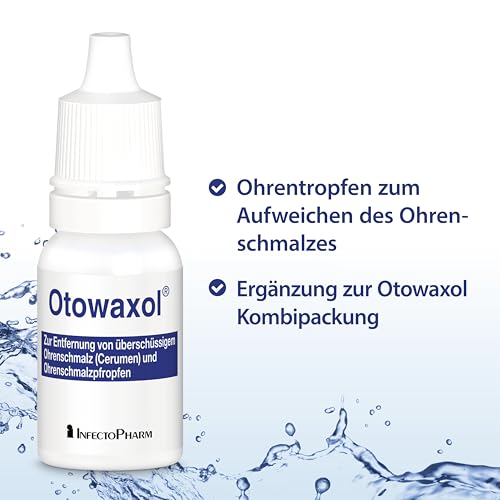 OTOWAXOL Sine Lösung, 10 ml – Ohrenschmalz Entferner | Ohrentropfen zur sanften Ohrenreinigung Ergänzungspackung | Ohrenreiniger für Erwachsene & Kinder – Ohrenschmalz entfernen leicht gemacht