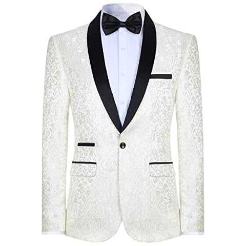 Allthemen Men's Slim Fit Floral Blazer Cover