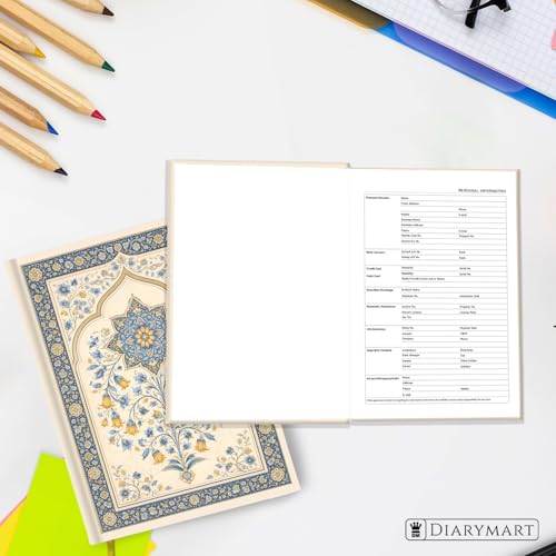 Image of Hard Bound Notebook for Girls & Women | A5 Ruled Journal | 192 Pages | 80 GSM Premium Paper | Designer Laminated Cover | Ribbon Bookmark | Notebook for School, College, Office, Journaling & Note Taking (DM4014)