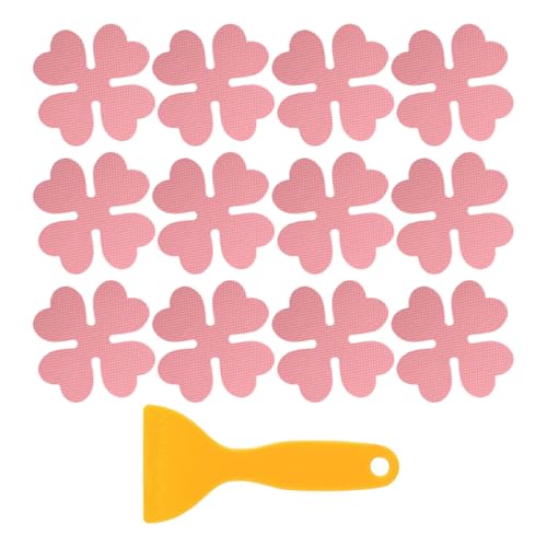 12 個浴槽マットアンチスリップステッカー濡れた床用スキージ付きプール階段シャワー浴槽アンチスリップ