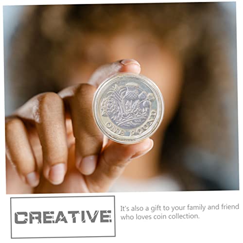200 cajas acrílicas para monedas organizador de monedas miniatura 2