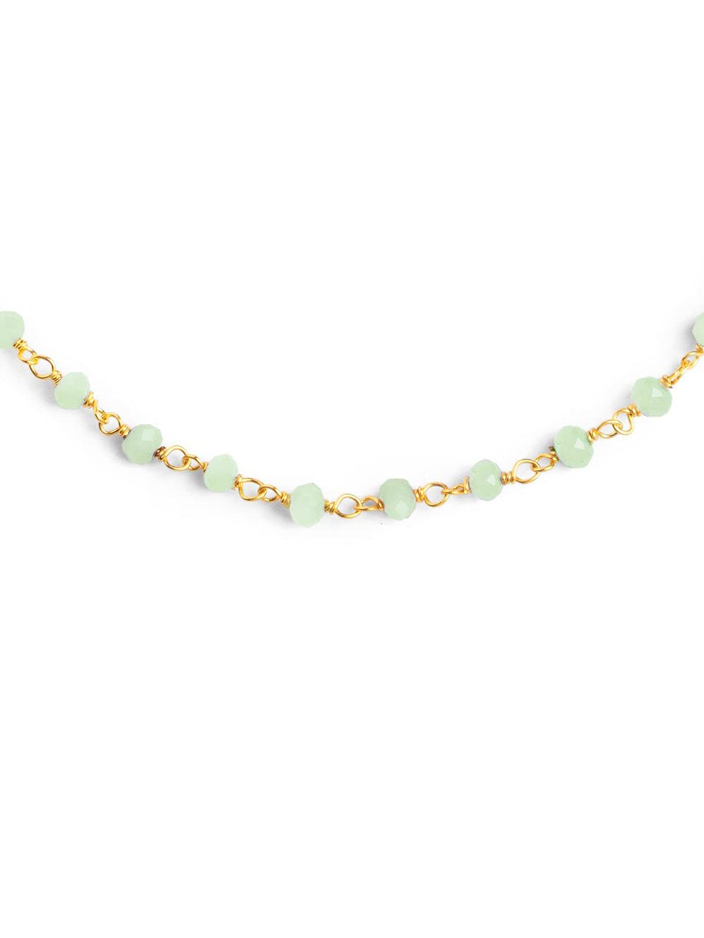 SINGULARU Collar Crystals Jade - Colgante en Plata de Ley 925 con Acabado Baño de Oro de 18 Kt. - Cadena de Talla Unica - Joyas para Mujer - Varios Acabados
