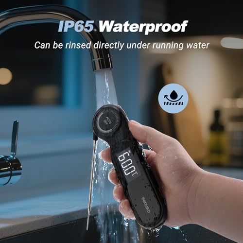 Image of INKBIRD Instant Read Meat Thermometer IHT-21K 0.5 Sec Fast Reading for BBQ | IP65 Waterproof, Super Accurate Detection, Handy Food Thermometer for Indoor Outdoor Cooking, Baking, Deep Frying