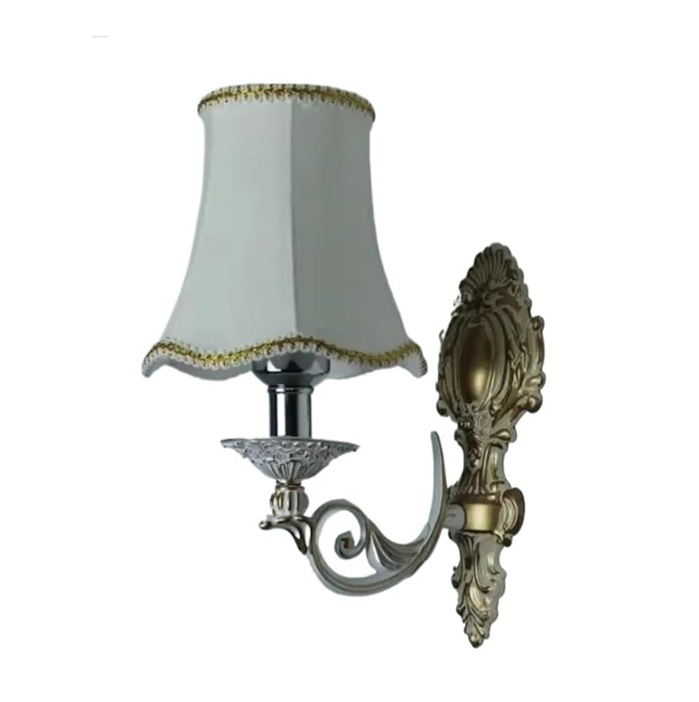 Aplique de pared vintage en bronce rojo con diseño de candelabro europeo y luz LED cálida para hogar
