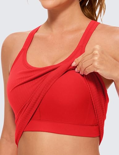 Image of CRZ YOGA Seamless Rib Scoop Neck Tank Tops
