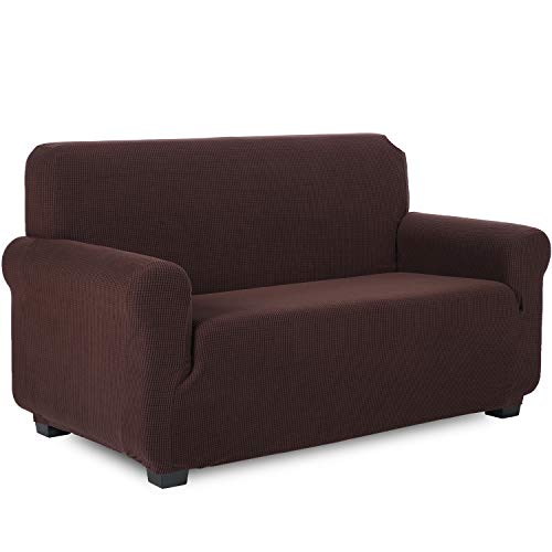 TIANSHU Sofahoes 3-Zits,Sofa Hoes Voor Woonkamer,Stretch Bankhoes Driezits Zetelovertrek,Hoes Voor Huisdieren,Meubelhoes voor bank(3-Zits,Chocola)