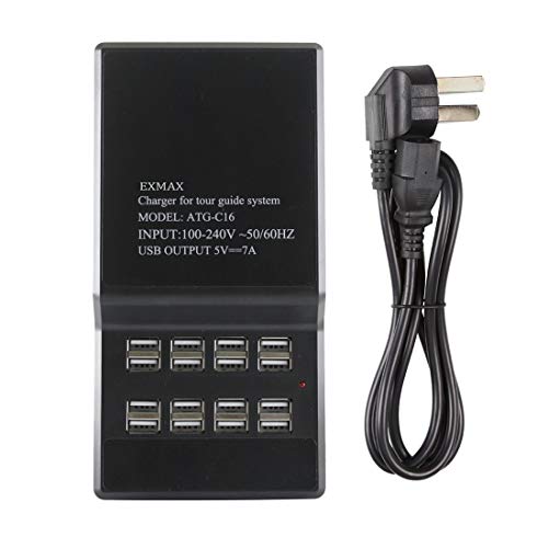 EXMAX ATG-C16 Base de carga USB de 16 puertos compatible con sistemas de guía turística inalámbricos EXD-101 ATG-100T EXD-6824 EXD-6688 EXMAX miniatura 1