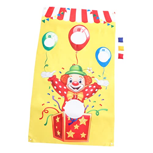 Ibasenice Flag Banner Sandbag The Banner Game Toss Hanging Sandbag Toss Circus Banner Banners Outdoor Banner Clown Hanging Flags Circus Troup Banner #TOP12