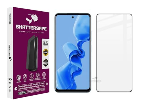 Image of Shattersafe Oleophobic Tempered Glass Screen Protector Compatible For Itel S24 [Pack of 1]. Edge To Edge Full Screen Protection With Easy Installation Kit & Case Friendly Fit.