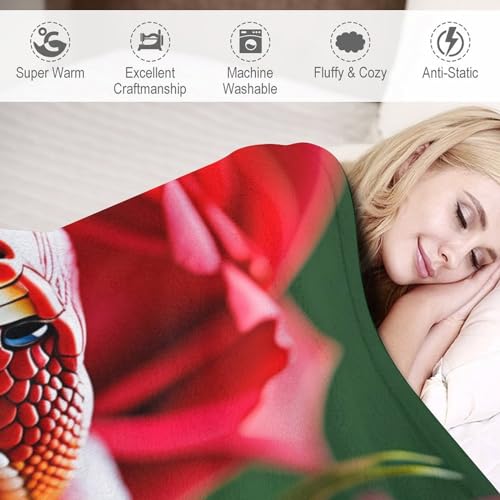 Couverture moelleuse red serpent pour des soirées cocooning sur le canapé - 4