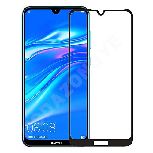 Tempered Glass for Huawei Y7 2019 Full Screen Protector - Black Frame
