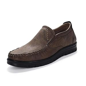 Instappers voor heren Casual mocassins Leren schoenen Kledingschoenen Wandelen Werk Lichtgewicht canvas