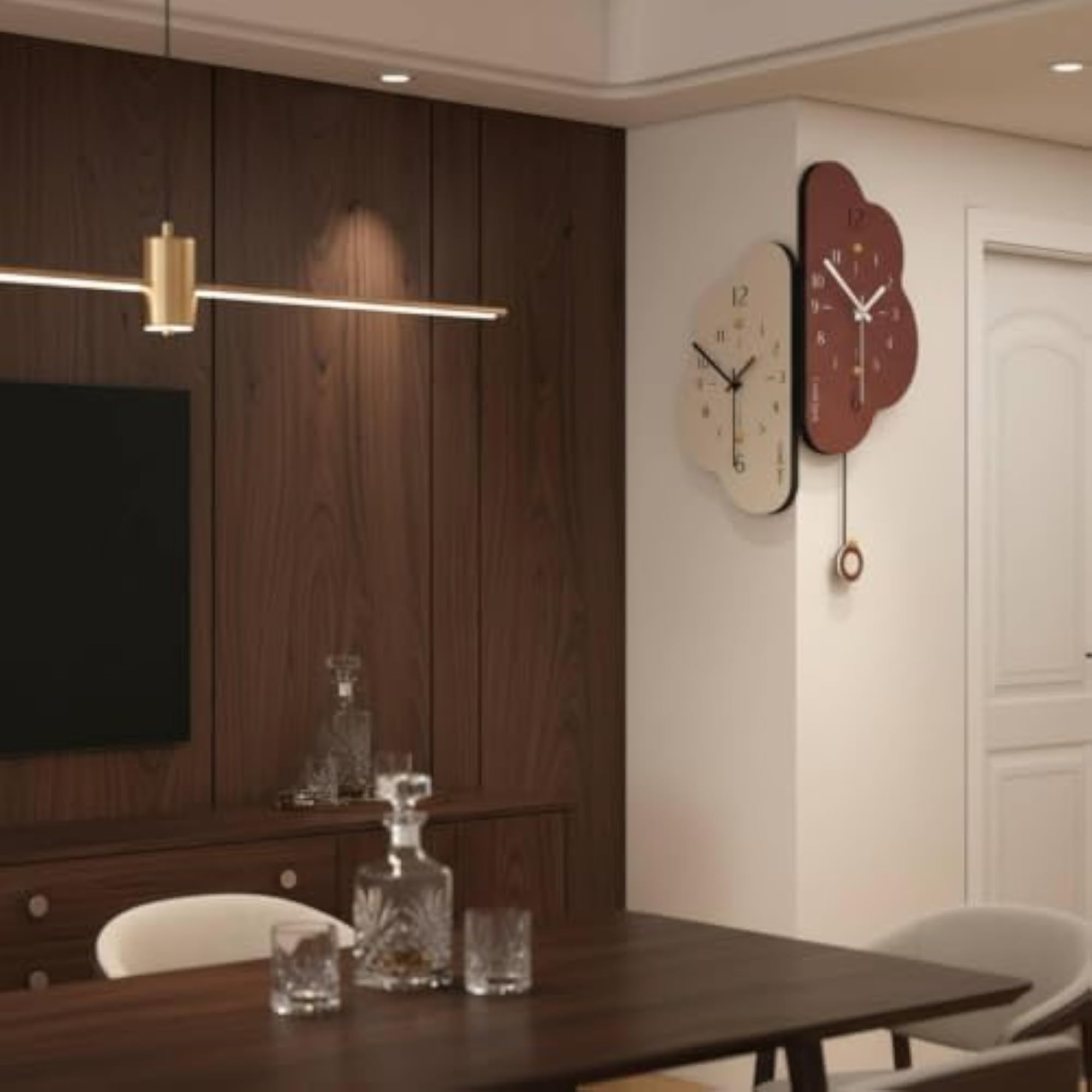 Modern Minimalist Double Sided Corner Clock