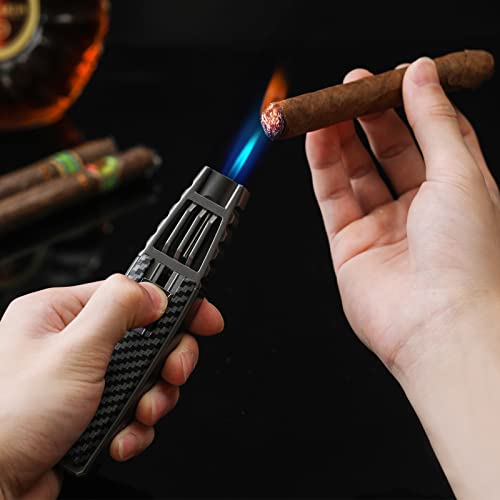 Redbank Torch Lighter， Butane Lighters，Refillable Torch Lighter，Windproof Butane Refillable Gas Long Lighter (Butane Gas Not Included) (Black-700) #TOP1