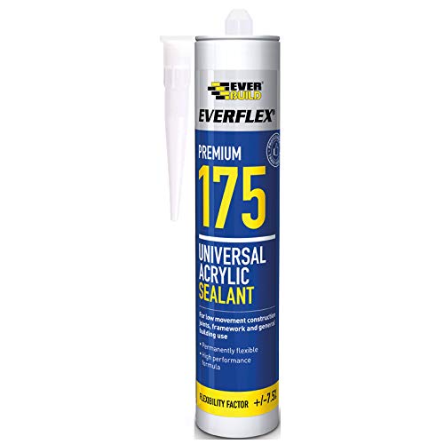 Everbuild Everflex 175 Premium Universal Acrylic Sealant, White, 300 ml