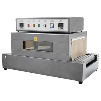 TECHTONGDA Heat Shrink Wrapping Machine with Mesh Conveyor, 220V 5500W Commercial Industrial Packaging