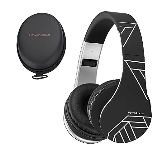 PowerLocus Casque Bluetooth sans Fil, Pliable Casque Audio Stéréo, Oreillette Bluetooth avec Micro Intégré/Micro SD/FM Radio pour Téléphones/PC/Tablettes/TV (Noir/Argent)