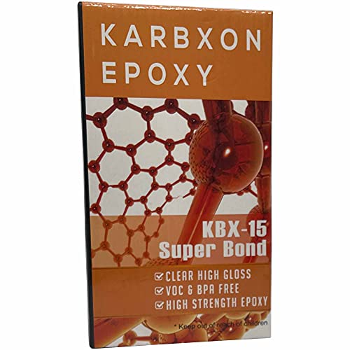 Image of KBX-15 Super Bond - Epoxy Resin Kit - 2 Part Crystal Clear epoxy - High Strength, High Gloss VOC & BPA Free - UV Resistant - Multi Purpose, Fiberglass, Carbon Fiber, Surface Coating (24)