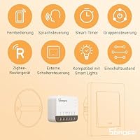 SONOFF ZBMINIR2 Zigbee Smart Schalter, Zigbee 3.0 Lictschalter, Zigbee Smart Switch Funktioniert mit Alexa & Google Home, Zigbee Hub Erforderlich, Neutralleitung Erforderlich, Farbe kann variieren – Ansicht 2