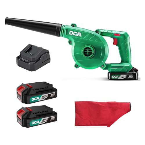 DCA 20V Brushless Cordless Blower & Vacuum with 2 Batteries