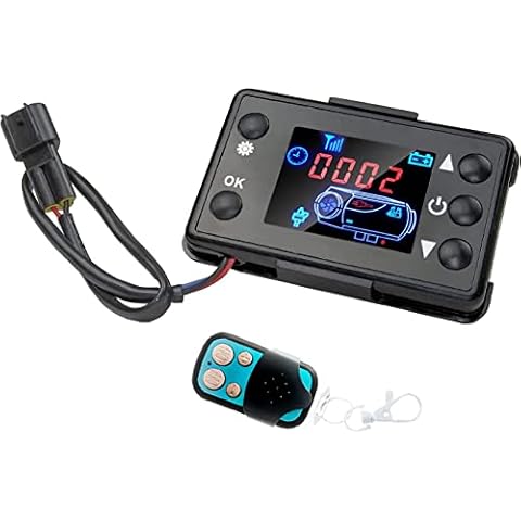 12V 5KW Car Heater LCD Switch Controller Car Air Diesel Heater Air Parking Heater with 4 Button Remote Control for Car Diesels Air Heater Parking Heater Cover