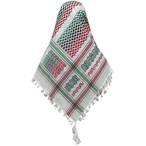 Pastoralist Palästina -Schal 49x49in Polyester Keffiyeh mit Quasten farbenfrohen arabischer Schal Ethnisch gedruckter Palästina Keffiyeh für tägliches Tragen, Palästinenser Keffiyeh