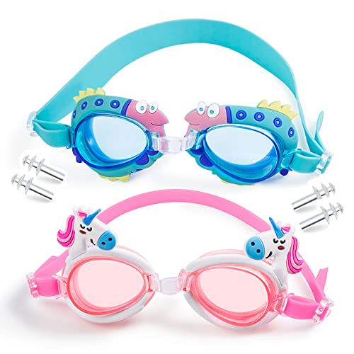 MOOKLIN ROAM Kinder Schwimmbrillen, Training Freizeit Schwimmbrille UV-Schutz, Anti-Fog and Harte Gläser mit Ohrstöpsel mitgeliefert for Mädchen Jungen Kinder Junior Alter 3-13 Cover