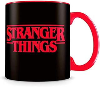 Stranger Things Black Ceramic Mug with Logo in Presentation Box - Official Merchandise