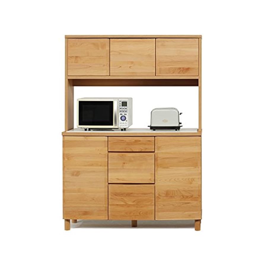 大幅値下げ致します！食器棚 木製 ブラウン 楽天市場】食器棚 キッチンボード レンジ台 レンジボード