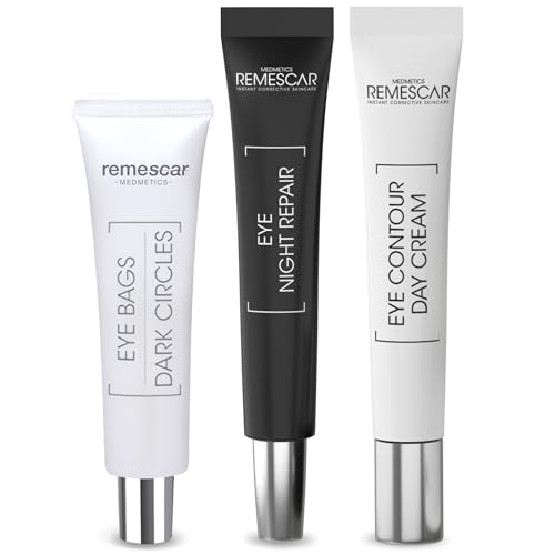 Remescar Pack Iluminador Contorno Ojos - Crema Iluminadora + Tratamiento Hidratante - Reduce Bolsas Ojeras Luminosidad Firmeza Suaviza Líneas Antifatiga Mirada Radiante