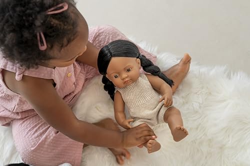 Image of Miniland Doll 15'' Native American Girl (Box) - Made in Spain, Anatomically Correct, Quality, Inclusion