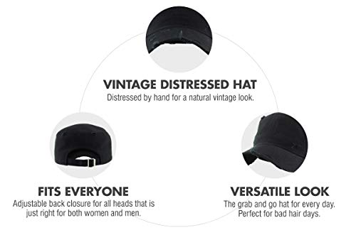 Image of Vintage Distressed Cadet Army Cap Basic Everyday Military Style Hat
