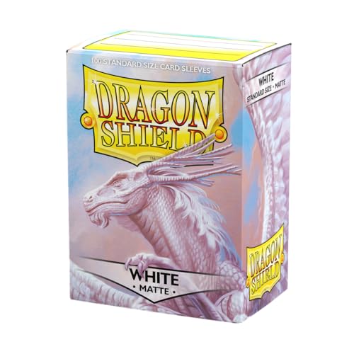 Image of Dragon Shield Matte White 100 Protective Sleeves