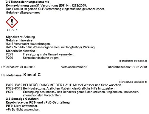 Foto von Remmers KIESOL C Injektionscreme Horizontalsperre Wand Abdichtung Lösemittelfreie Silancreme für Horizontalsperren gegen aufsteigende Mauerwerksfeuchtigkeit (5 l mit Mörtelspritze)