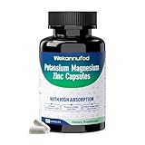 Potassium Magnesium Supplement - 150 Capsules - High Absorption Magnesium Complex - Potassium Supplement to Support Vascular Health & Leg Cramp