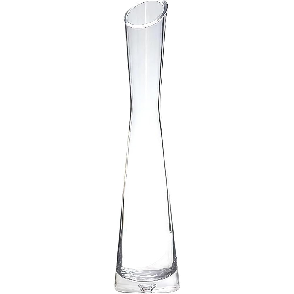 Luchanggonglu Transparent Clear Glass Vase,Thin Narrow Necked Bud Vase,Single Stem Vases For Wedding Party Home And Office Decor (20Cm)