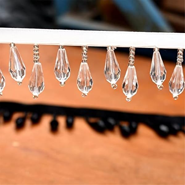 Water Drop Kralen Kwastje Kant Versieringen Webbing Stof Kant Trouwjurk Kraag Hoofdtooi Kant Applique Diy Ambachten