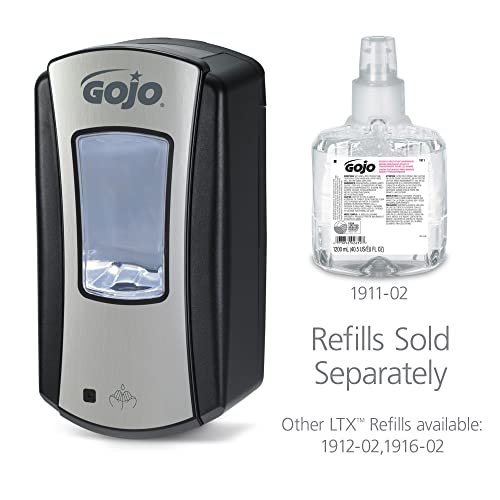 Gojo Ltx-12 Touch-Free Foam Hand Soap Dispenser, Chrome/Black, For 1200 Ml Gojo Ltx-12 Foam Hand Soap Refills (Pack Of 1) - 1919-01 #TOP3