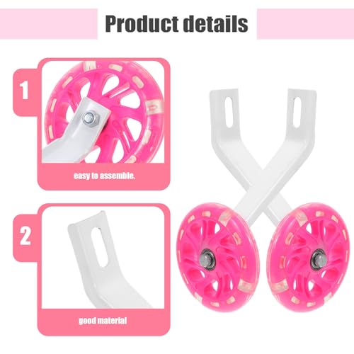 VICASKY Ruedas de Entrenamiento y Estabilizadores para Bicicleta 16 Pulgadas Rosa con Soporte de Trípode para Balance y Seguridad miniatura 3