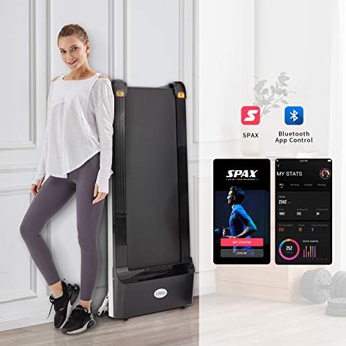UMAY Under Desk Treadmill for Home & Office with Foldable Frames, Walking Jogging Machine Small Flat Treadmill Machine with Low Noise & Sports App for Small Spaces