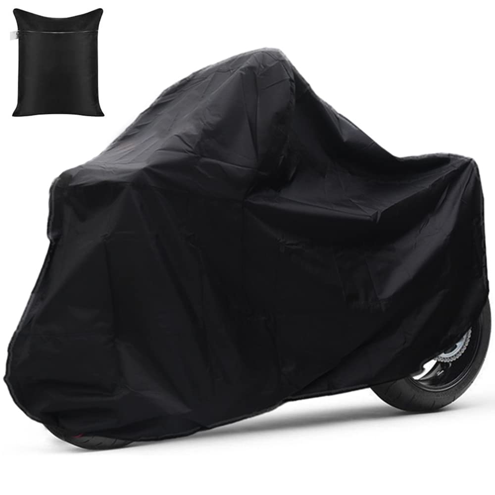 Skyour Motorcycle Cover Waterproof Motorcycle Bike Covers Outdoor Protector Motorbike Covers with Mini Lock&Storage Bag (XXL: 104.33x41.34x49.21in)