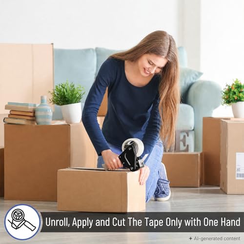 Image of Mr. Pen- Heavy Duty Packing Tape Dispenser Gun, 2 Inch | 2 Pack with 2 Clear Tape Rolls, Handheld Tape Gun for Moving, Shipping, Sealing Boxes & Packaging
