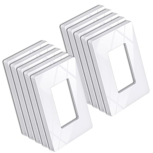 BESTTEN 10 Pack Screwless Decorator Wall Plate,...