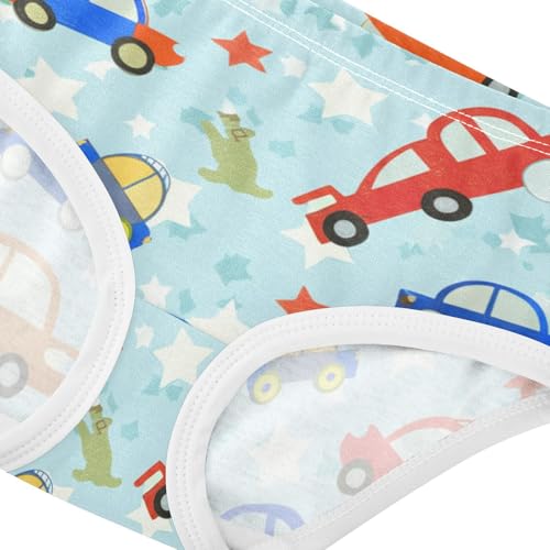 Toddler Girls Underwear 2t Cotton Panties Little Girl Colorful Briefs Kids Undies Cute Cartoon Cars Blue4