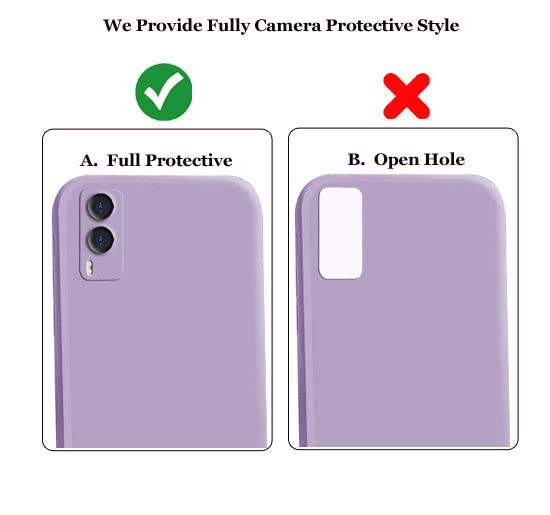 Image of A rtistque Liquid TPU Silicone Matte Shockproof Flexible with Camera Protection Soft Back Cover Case for Vivo V21e 5G - Purple