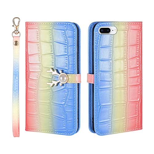 Sanmili iPhone7 Plus ケース iPhone8 Plus ケース 人気 手帳型 携帯カバー カード収納 スタンド機能 鹿の頭の ストラップ付き