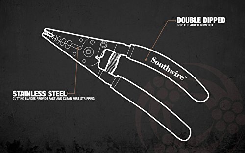 Image of Southwire Tools S612STR 4-10 AWG SOL & 6-12 AWG STR Ergonomic Handles Wire Stripper /Cutter