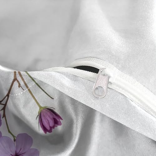 Parure de lit papillons violets housse de couette microfibre douce 140x200 - 8