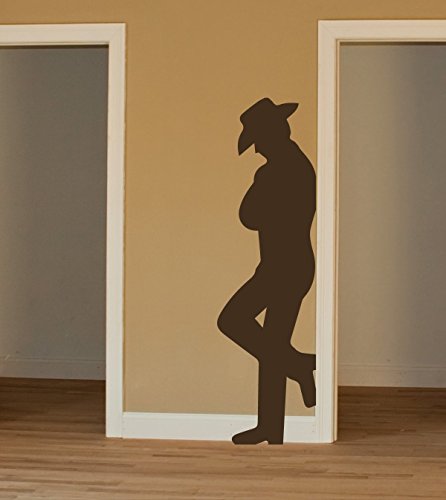 Calcomanía de vinilo cowboy silueta para pared miniatura 2